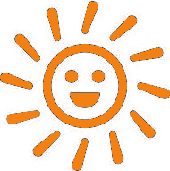 photoperiod icon a smiling orange happy sun