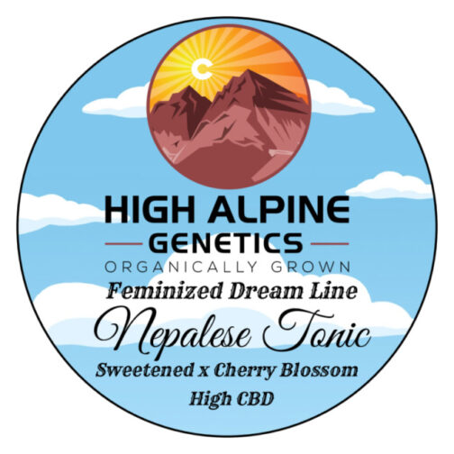 photo of Nepalese Tonic hemp strain label by High Alpine Genetics